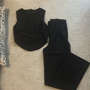 House of Harlow Black Pant Set